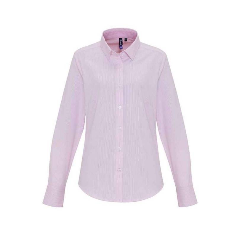 Formelles Hemd Langärmlig Damen Pink M von PREMIER