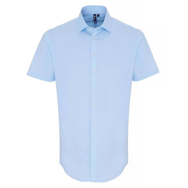 Hemd Kurzärmlig Herren Blau 4XL von PREMIER