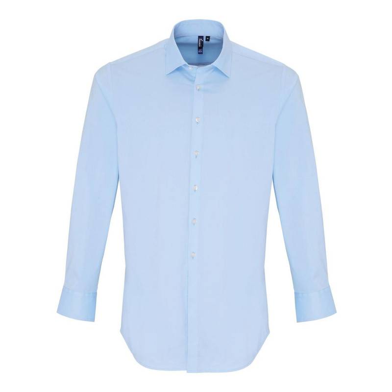 Hemd Langärmlig Herren Blau 3XL von PREMIER