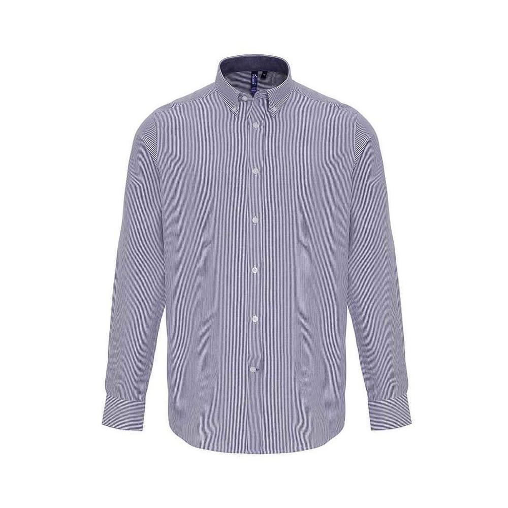 Hemd Langärmlig Herren Blau 3XL von PREMIER