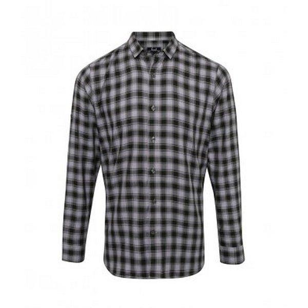 Karohemd Mulligan, Langärmlig Herren Charcoal Black XL von PREMIER