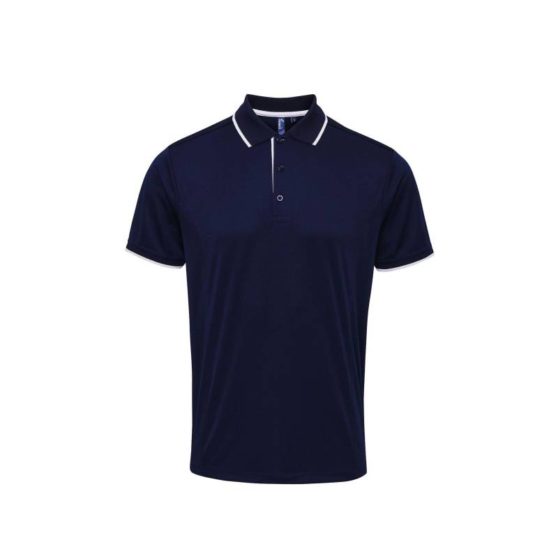 Kontrast Coolchecker Polo Shirt Herren Marine S von PREMIER