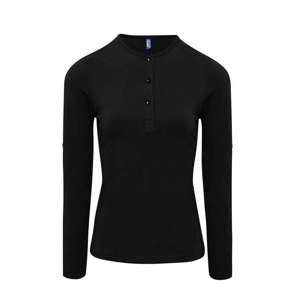 Long John Tshirtkrempelärmel Damen Schwarz 38 von PREMIER