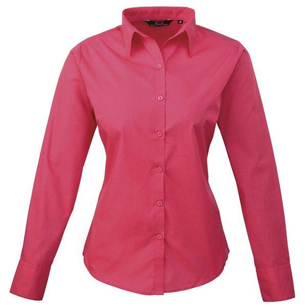 PREMIER - Popeline Bluse Arbeitshemd, für Damen, Pink, Größe 38 von PREMIER