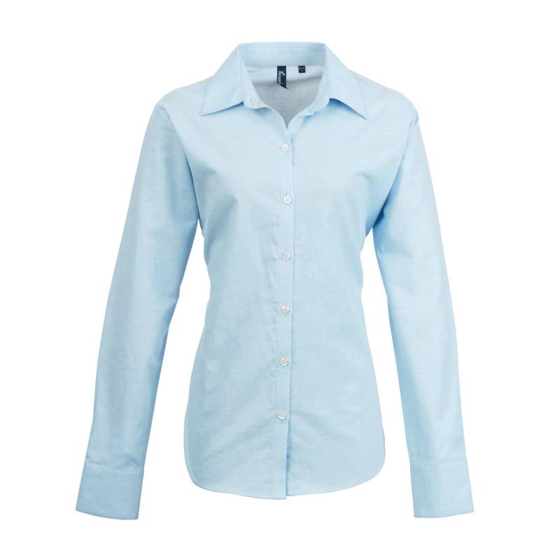 PREMIER - OxfordBluse Bluse Arbeitshemd, langärmlig, für Damen, Hellblau, Größe 38 von PREMIER