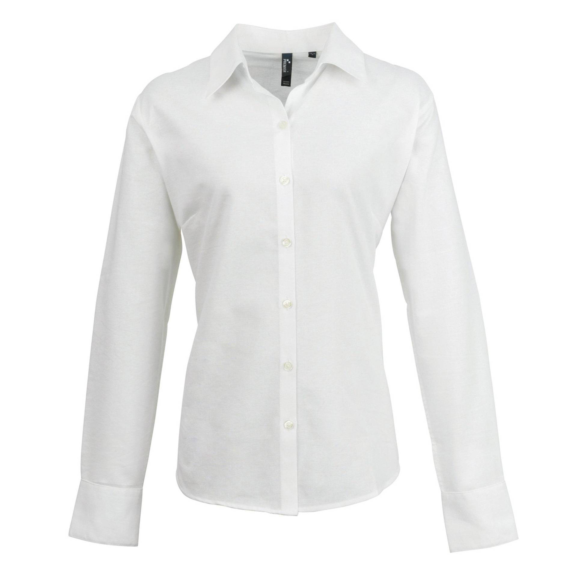 Oxfordbluse Bluse Arbeitshemd, Langärmlig Damen Weiss 38 von PREMIER