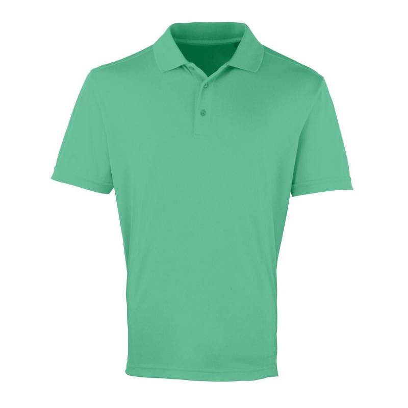 Coolchecker Pique Kurzarm Polo Tshirt Herren Grün 3XL von PREMIER