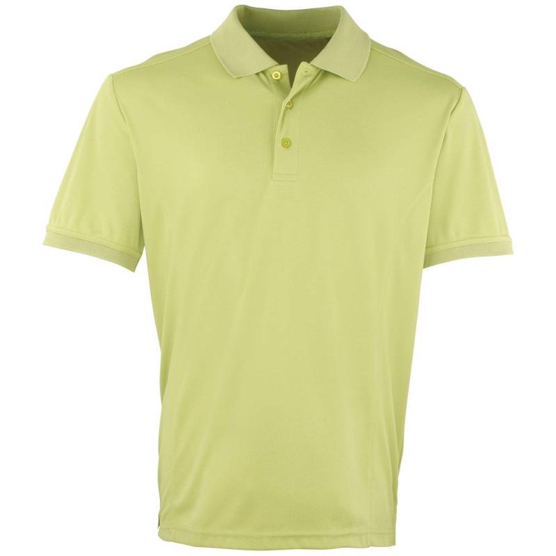 Coolchecker Pique Kurzarm Polo Tshirt Herren Limone 3XL von PREMIER