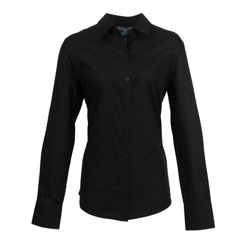 Oxfordbluse Bluse Arbeitshemd, Langärmlig Damen Schwarz 42 von PREMIER