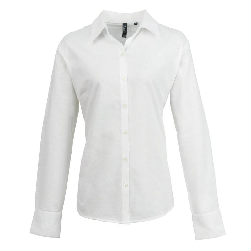 PREMIER - OxfordBluse Bluse Arbeitshemd, langärmlig, für Damen, Weiss, Größe 44 von PREMIER