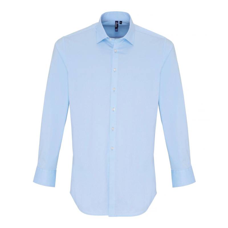 Hemd Langärmlig Herren Blau 4XL von PREMIER