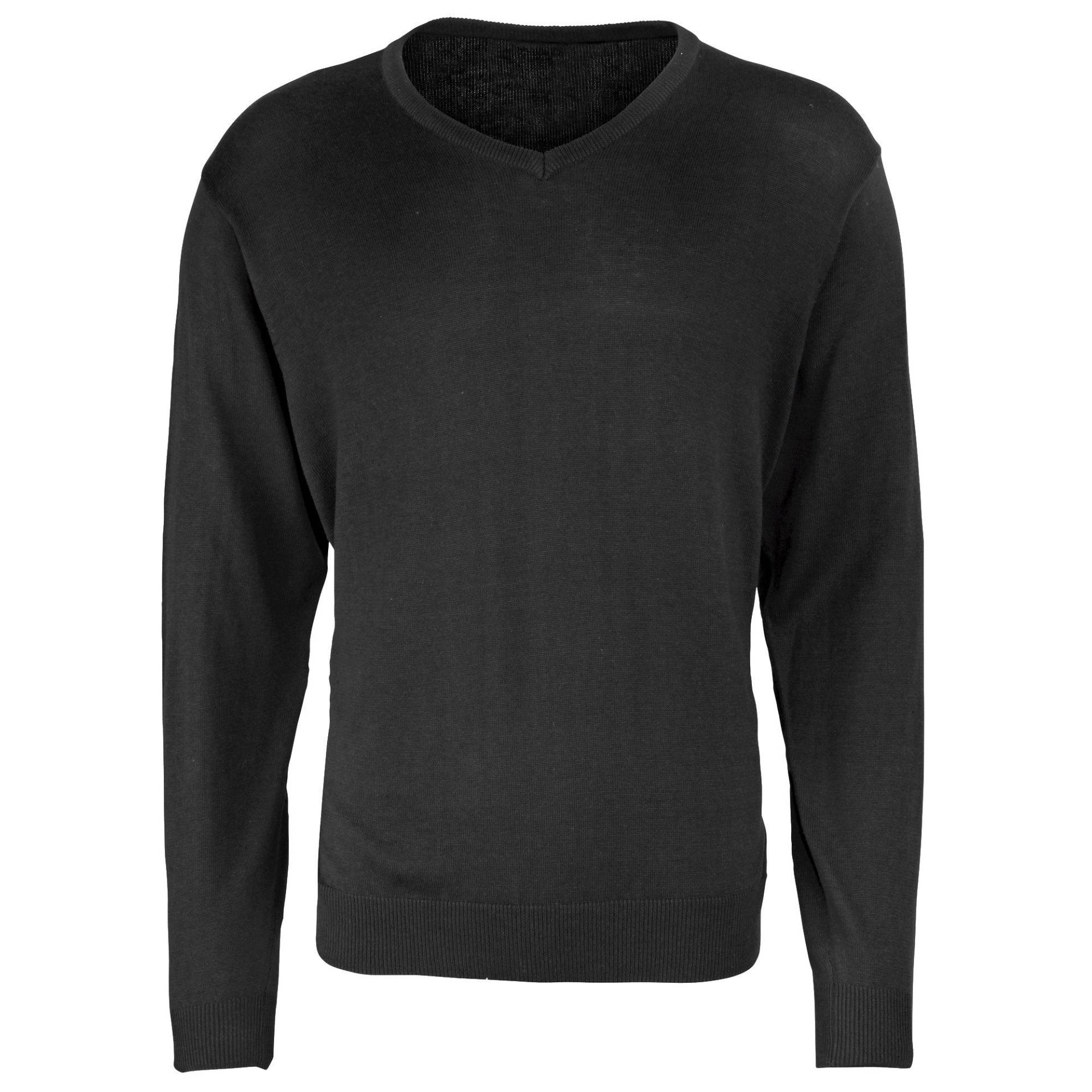 PREMIER - StrickPullover mit VAusschnitt, für Herren, Schwarz, Größe 4XL von PREMIER