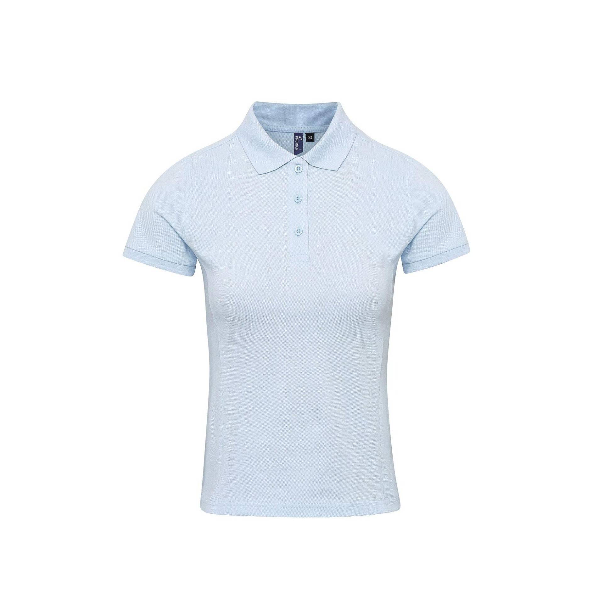 Poloshirt Coolchecker Mit Coolplus Damen Hellblau L von PREMIER