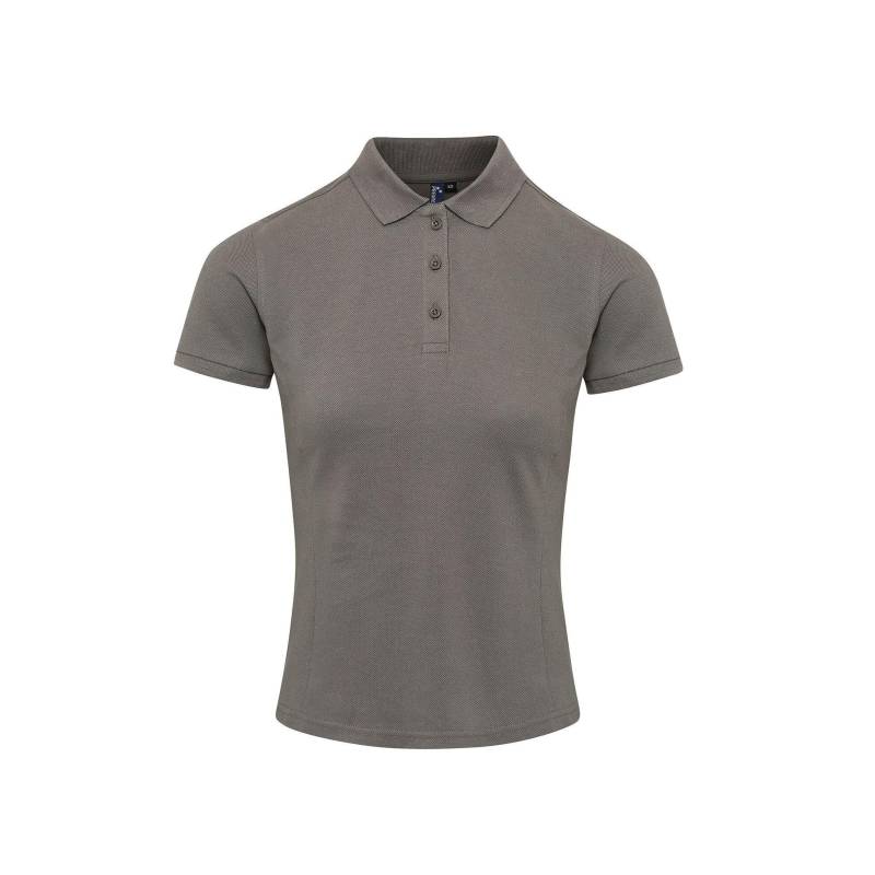 Poloshirt Coolchecker Mit Coolplus Damen Grau M von PREMIER