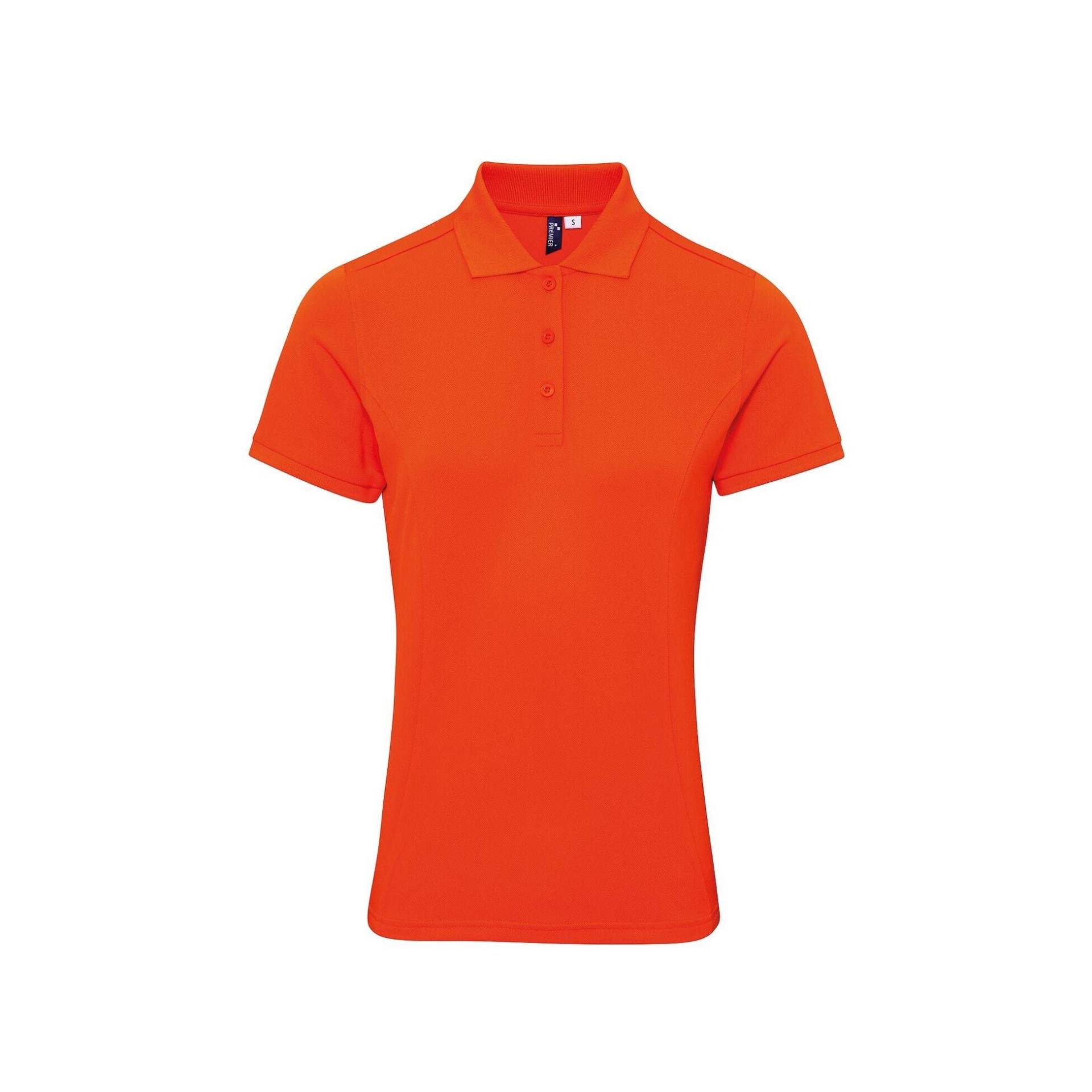 Poloshirt Coolchecker Mit Coolplus Damen Orange M von PREMIER