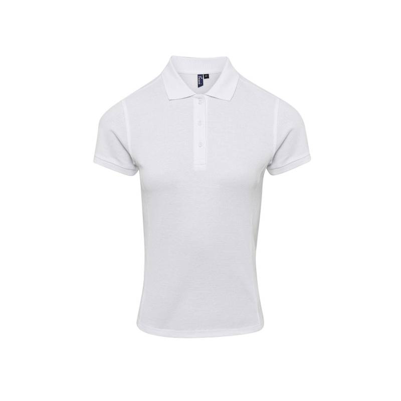 PREMIER - PoloShirt Coolchecker mit CoolPlus, für Damen, Weiss, Größe M von PREMIER