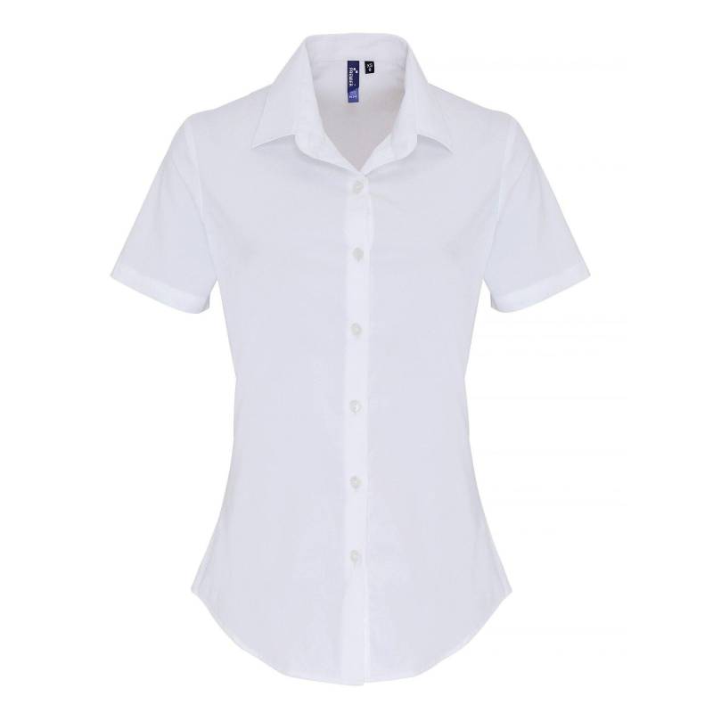 PREMIER - Bluse kurzärmlig, für Damen, Weiss, Größe S von PREMIER