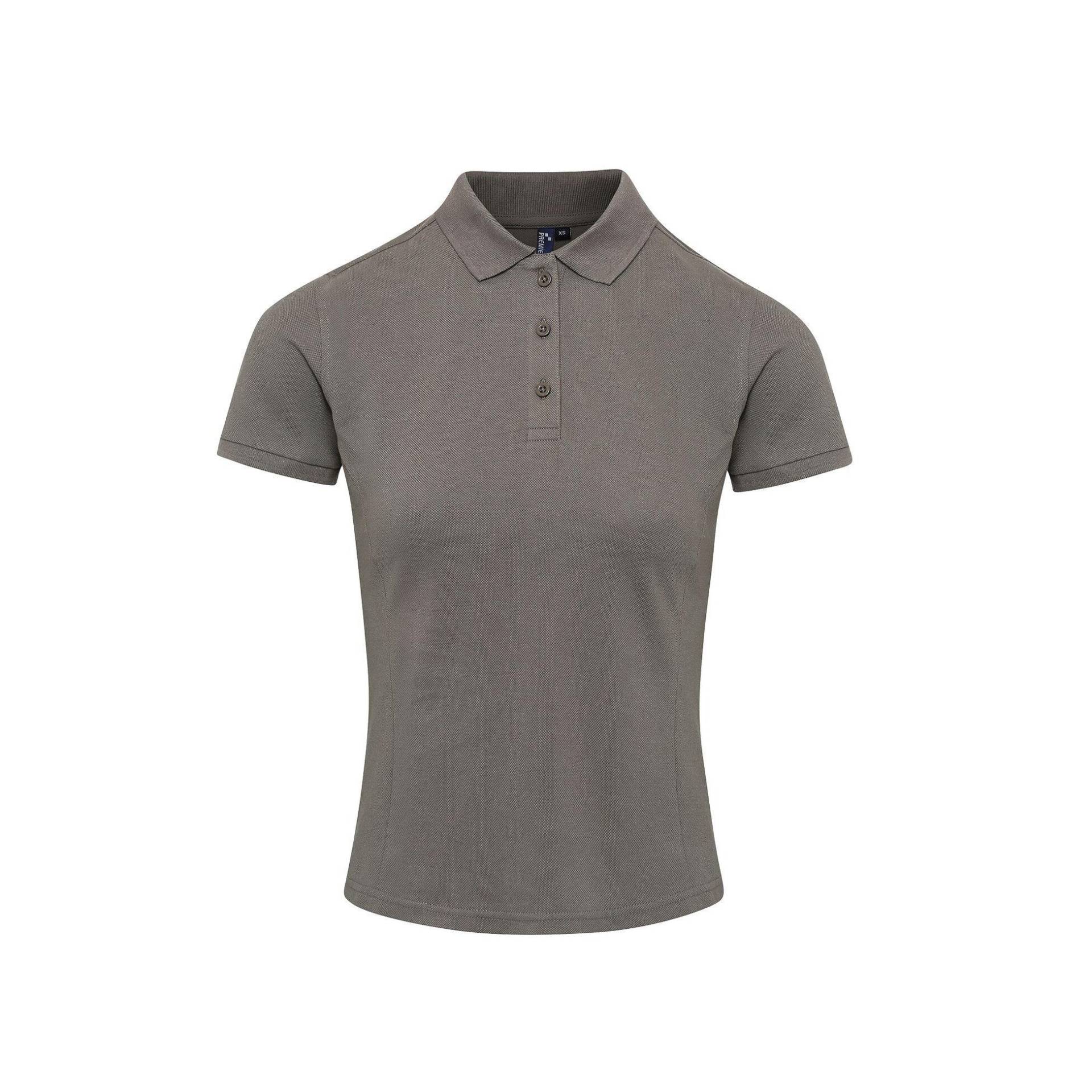 Poloshirt Coolchecker Mit Coolplus Damen Grau S von PREMIER