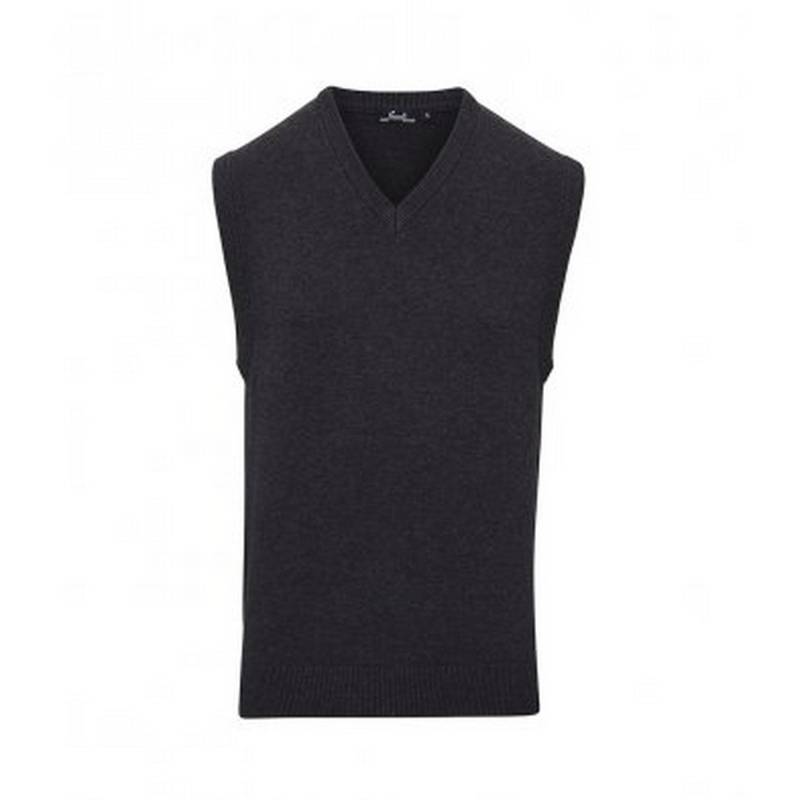 Pullunder Mit Vausschnitt Herren Charcoal Black XL von PREMIER