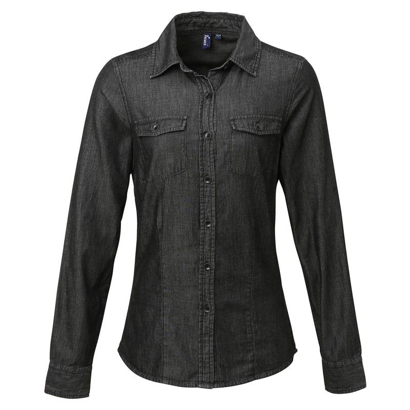 Jeans Denim Bluse Damen Schwarz XL von PREMIER