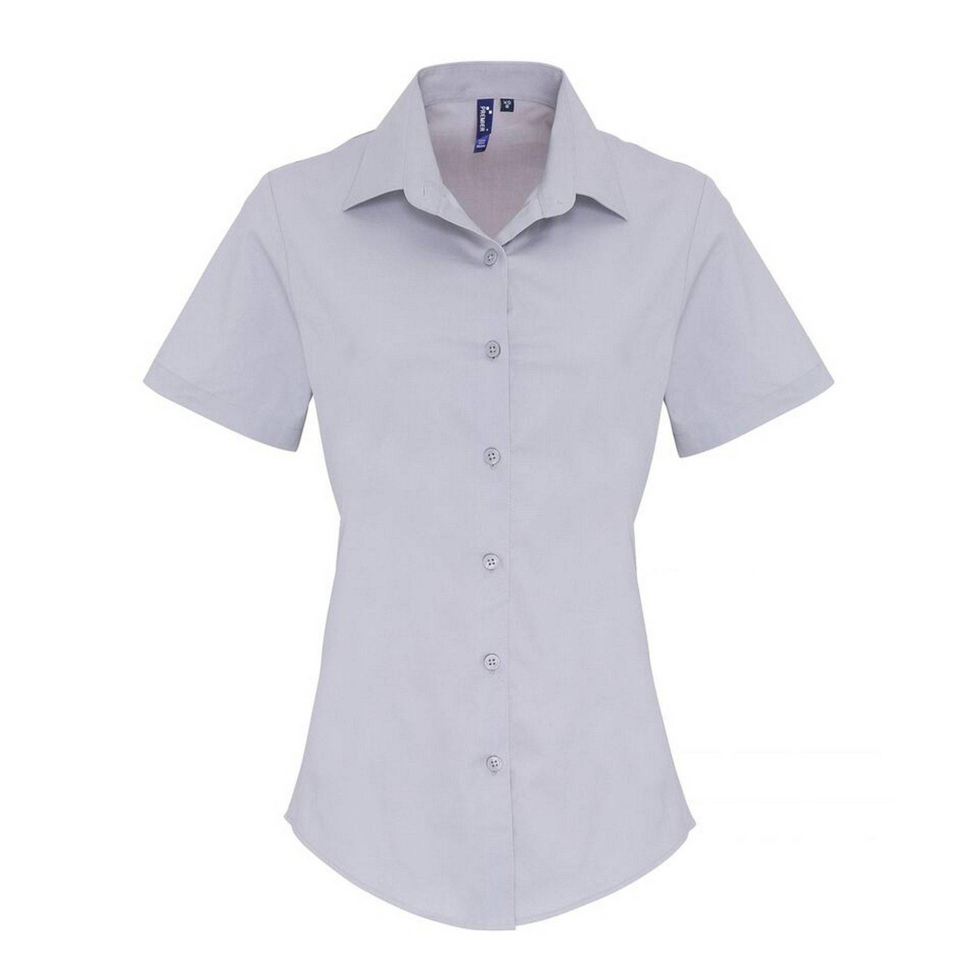 PREMIER - Bluse kurzärmlig, für Damen, Silber, Größe XS von PREMIER