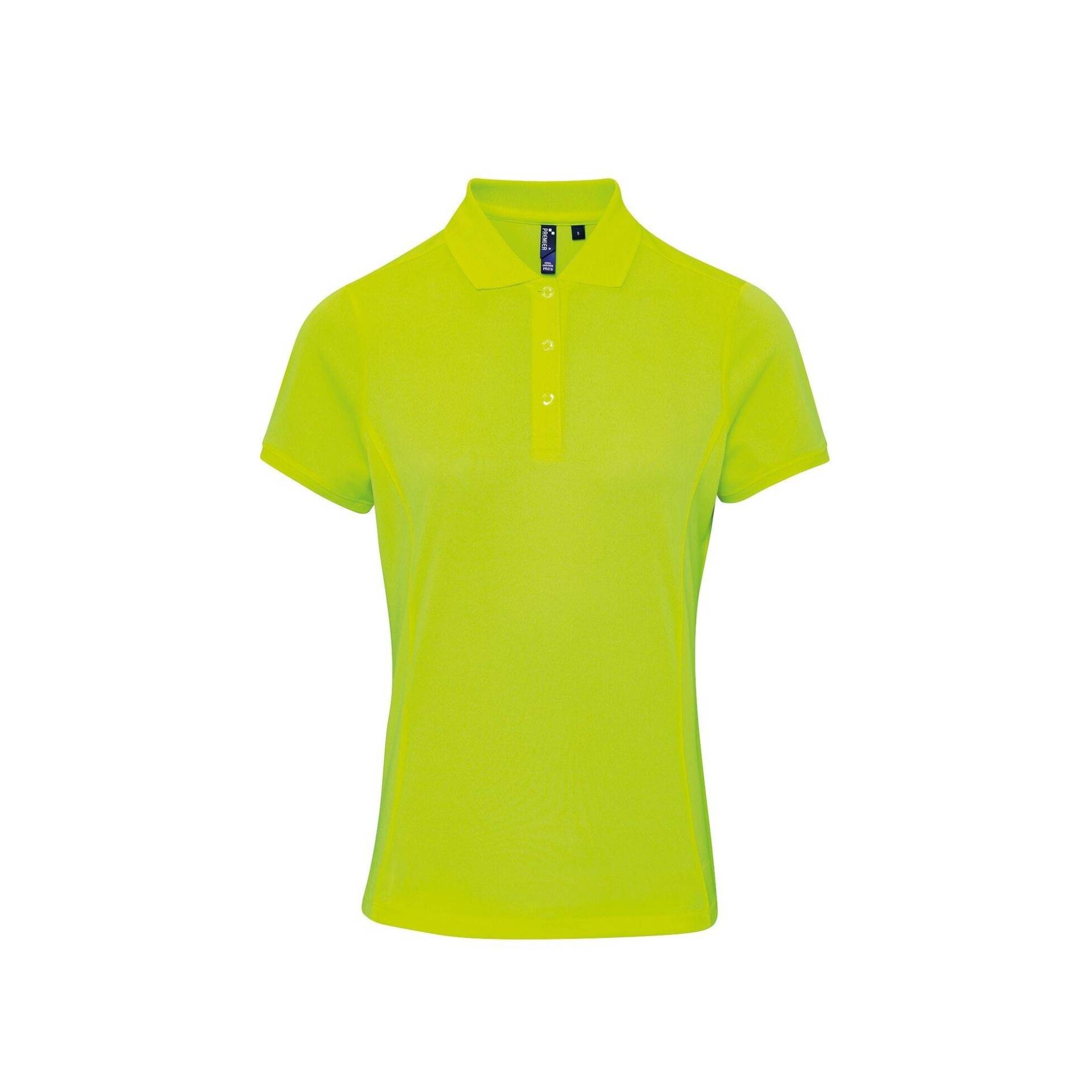 Coolchecker Piqué Poloshirt Polohemd, Kurzarm Damen Limone XS von PREMIER
