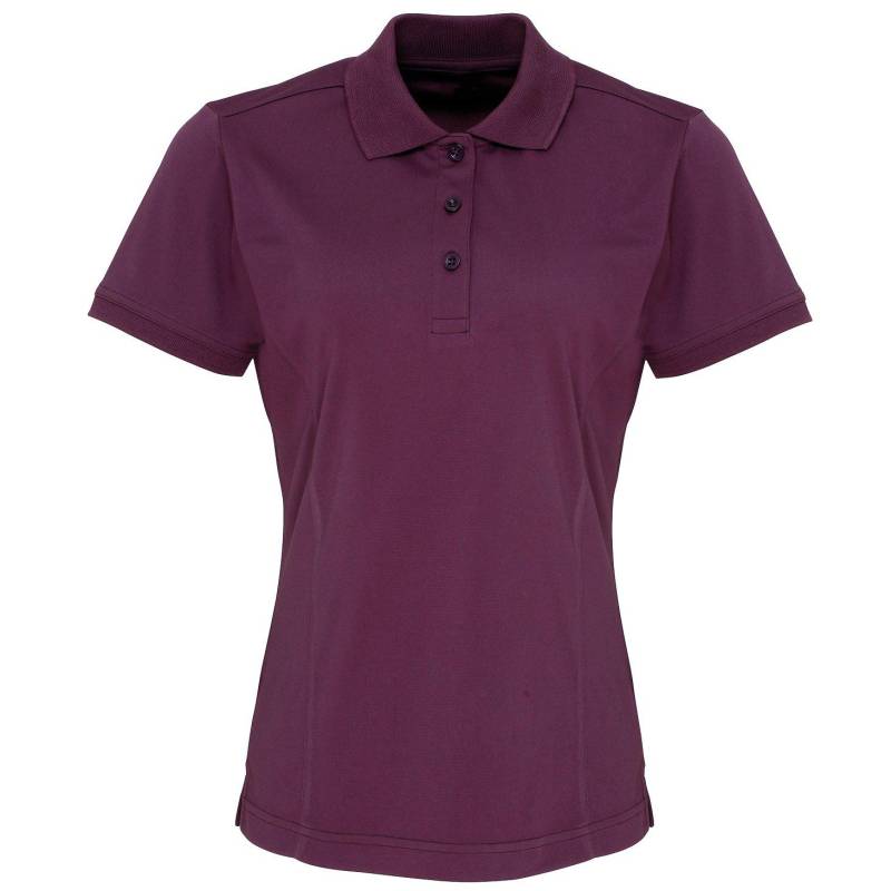 PREMIER - Coolchecker Piqué PoloShirt Polohemd, Kurzarm, für Damen, Lila, Größe XXL von PREMIER