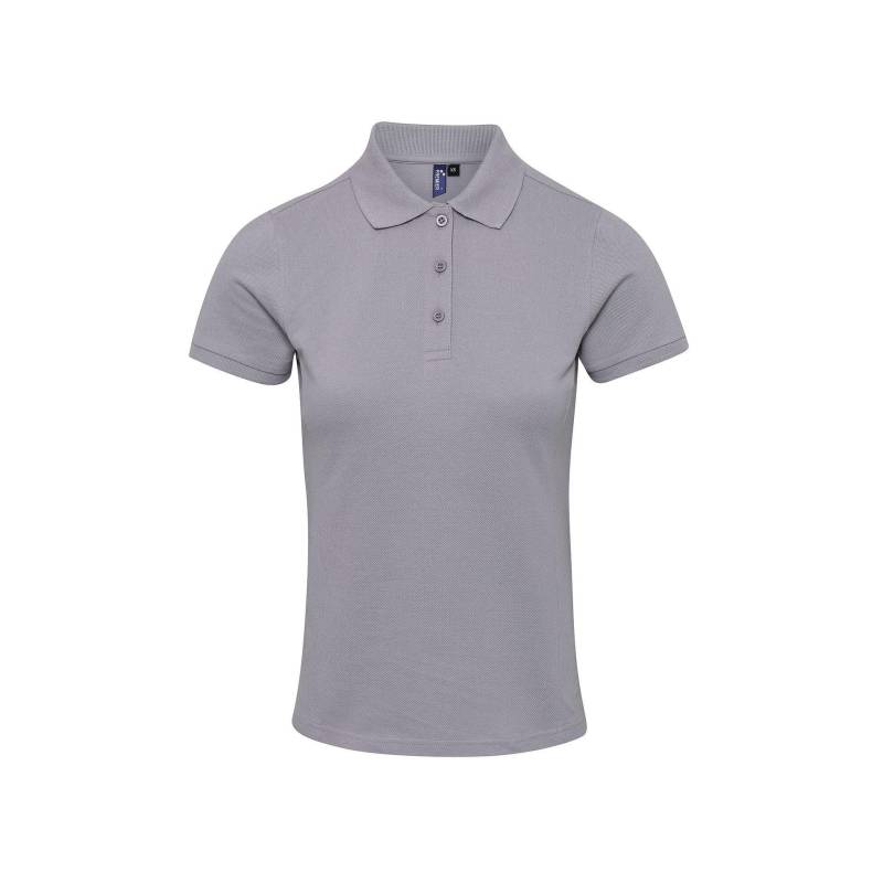 PREMIER - PoloShirt Coolchecker mit CoolPlus, für Damen, Silber, Größe XXL von PREMIER