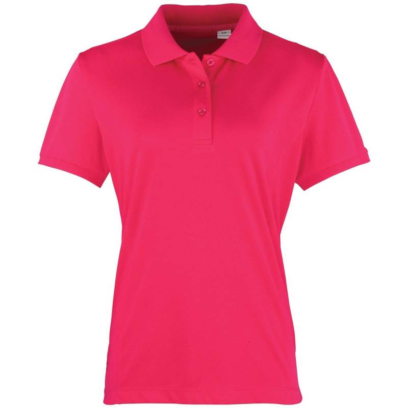 PREMIER - Coolchecker Piqué PoloShirt Polohemd, Kurzarm, für Damen, Pink, Größe XXL von PREMIER