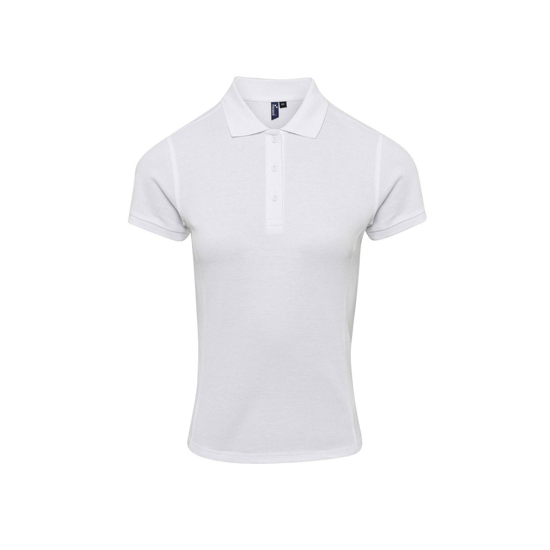 Poloshirt Coolchecker Mit Coolplus Damen Weiss XXL von PREMIER