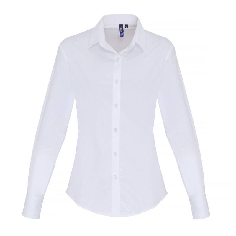 PREMIER - Bluse Langärmlig, für Damen, Weiss, Größe XXL von PREMIER