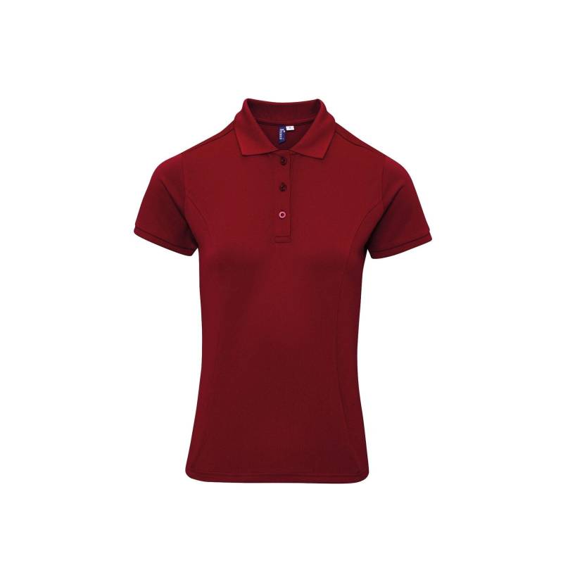 PREMIER - PoloShirt Coolchecker mit CoolPlus, für Damen, Weinrot, Größe XXL von PREMIER