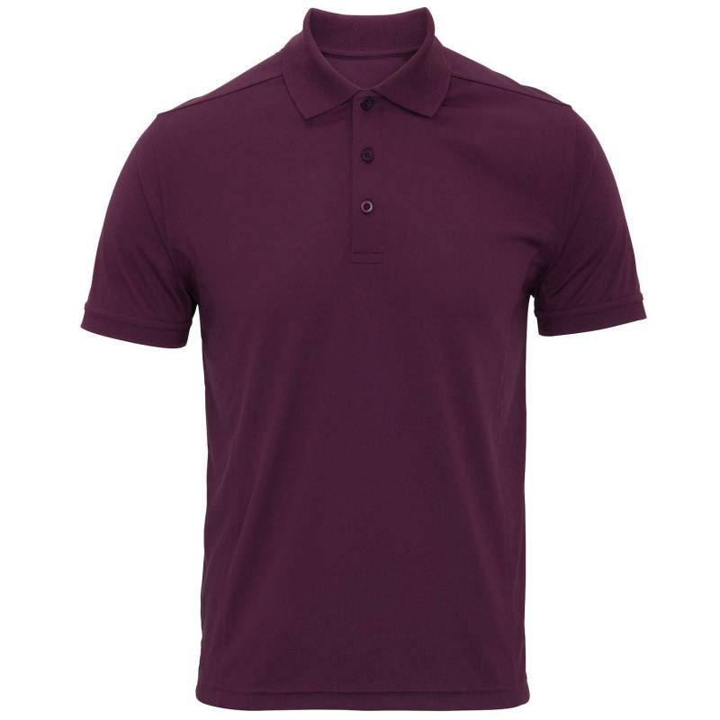 Coolchecker Pique Kurzarm Polo Tshirt Herren Lila L von PREMIER