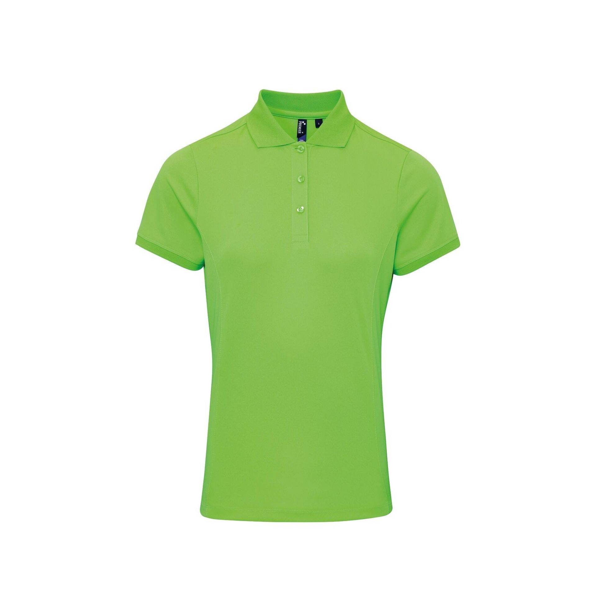 Coolchecker Piqué Poloshirt Polohemd, Kurzarm Damen Grün L von PREMIER