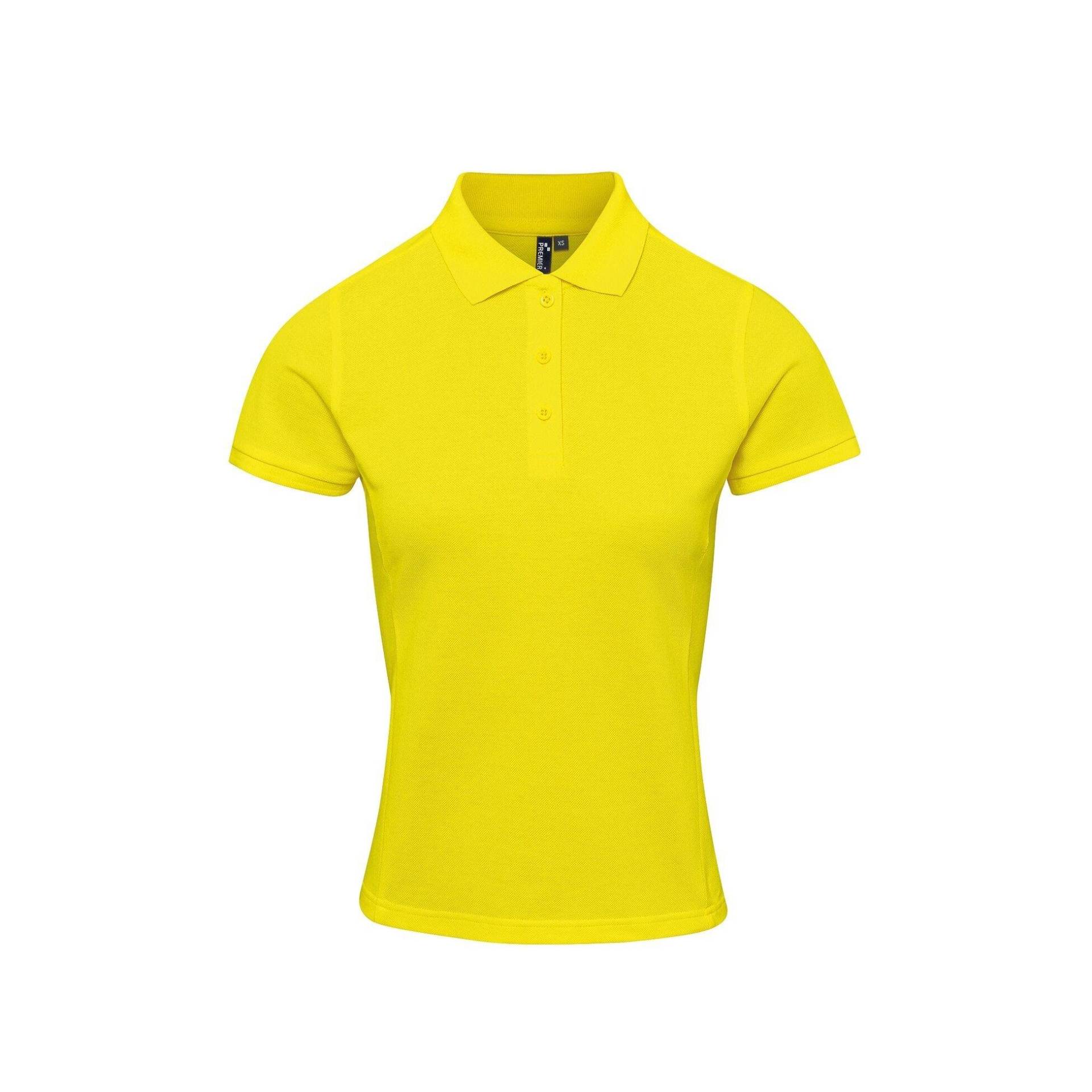 Poloshirt Coolchecker Mit Coolplus Damen Gelb XL von PREMIER