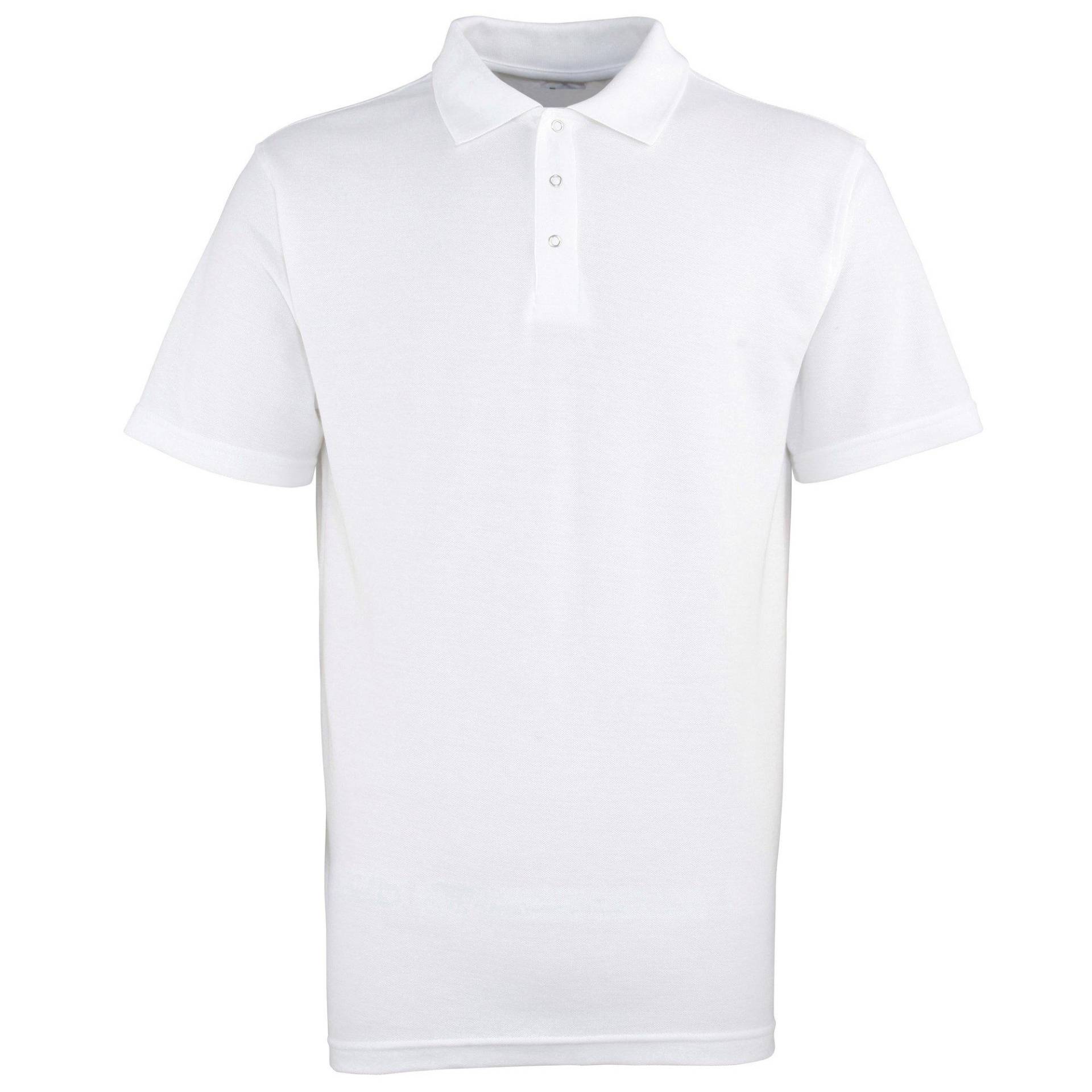 PREMIER - PoloShirt, unifarben, für Herren, Weiss, Größe L von PREMIER