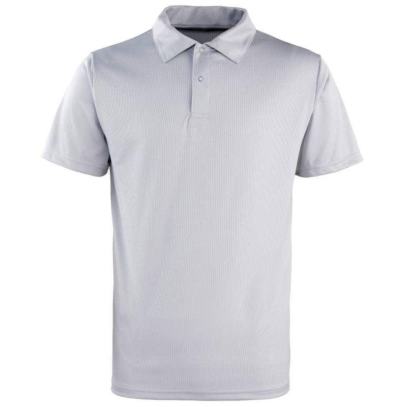 Poloshirt Coolchecker Damen Silber M von PREMIER