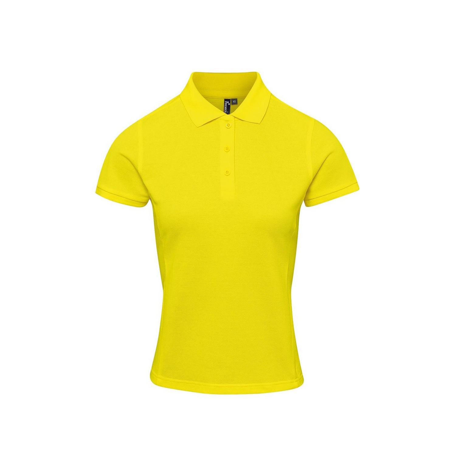 Poloshirt Damen Gelb S von PREMIER