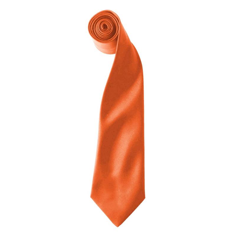 Satinkrawatte Zum Anklipsen (2 Stückpackung) Herren Orange ONE SIZE von PREMIER