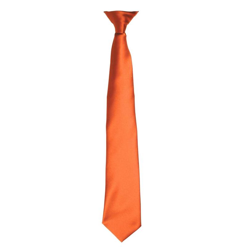 Satinkrawatte Zum Anklipsen Herren Orange ONE SIZE von PREMIER