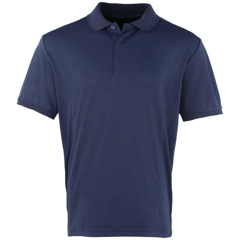 Coolchecker Pique Kurzarm Polo Tshirt Herren Marine S von PREMIER