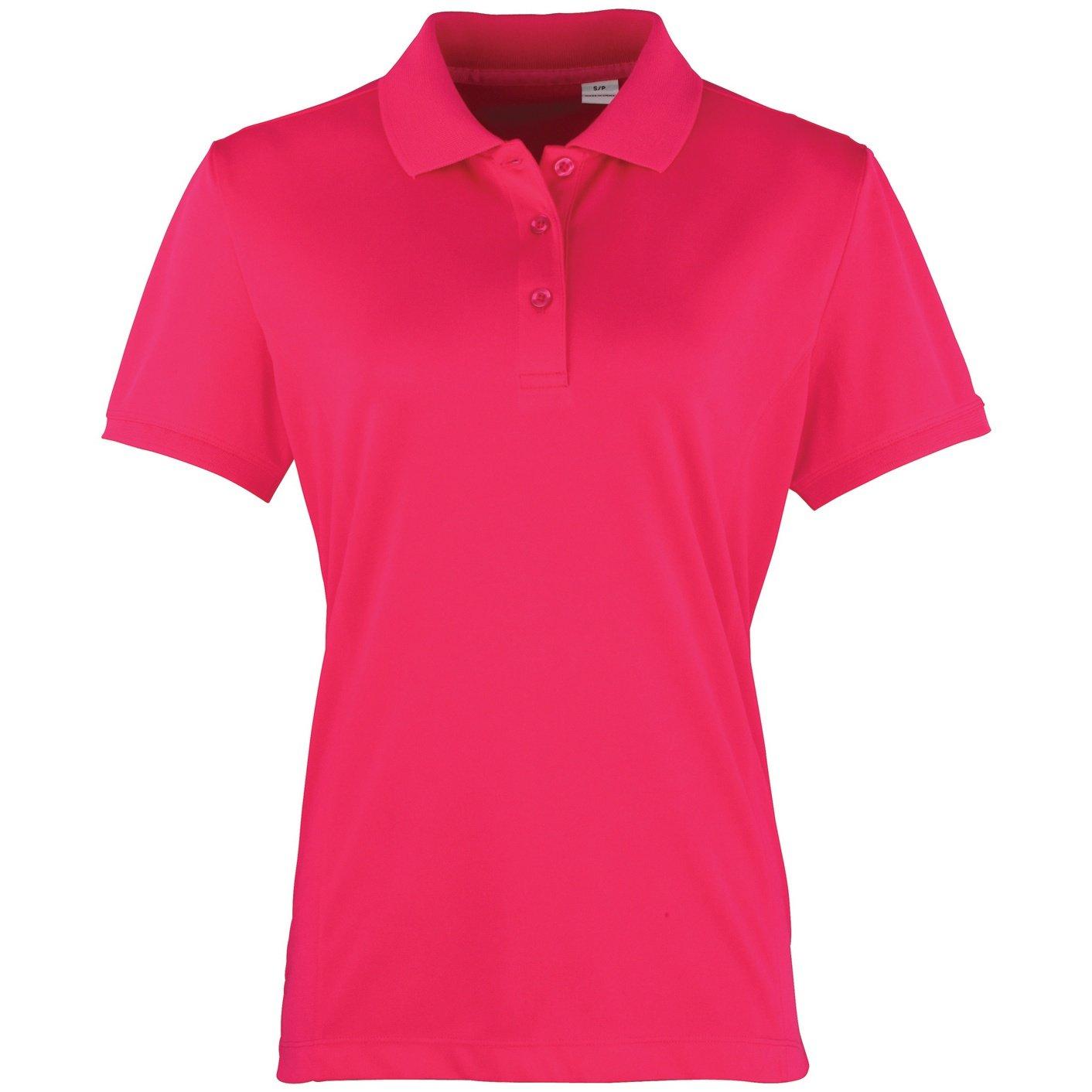 Coolchecker Piqué Poloshirt Polohemd, Kurzarm Damen Pink S von PREMIER