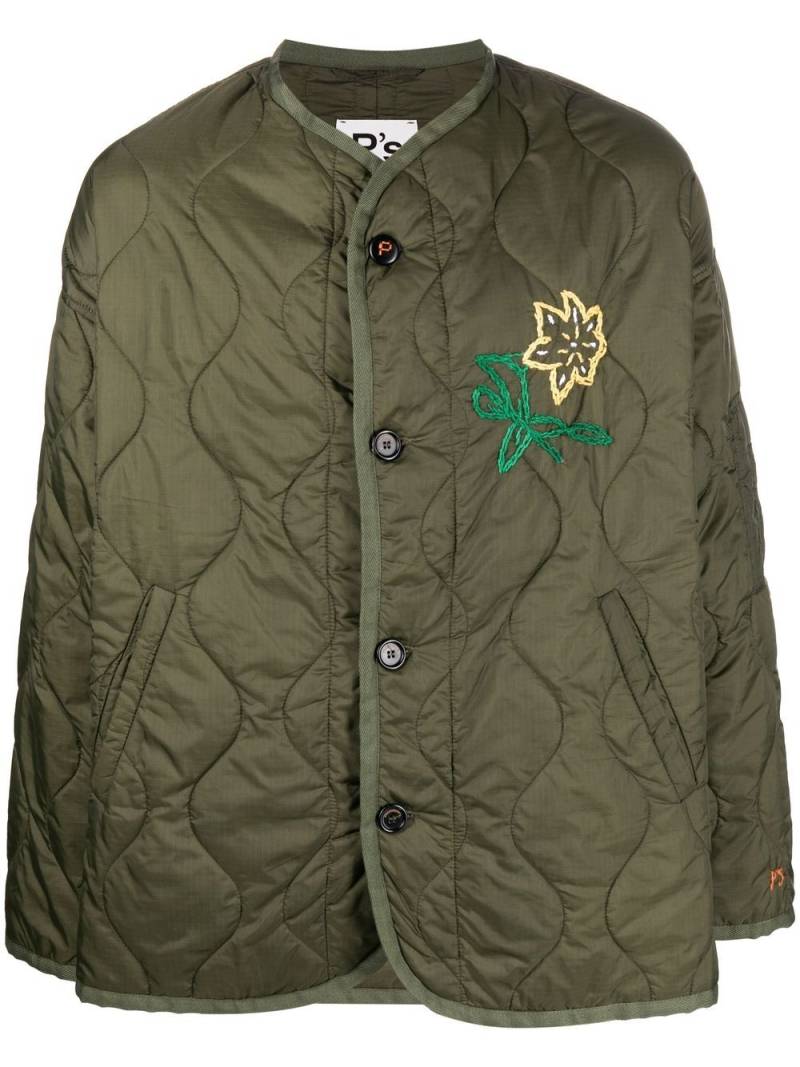 PRESIDENT'S embroidered quilted jacket - Green von PRESIDENT'S