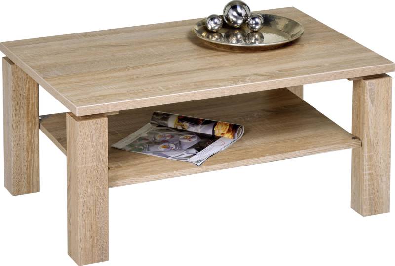 PRO Line Couchtisch, aus Holz, mit Ablageboden, wahlweise mit Holzplatte oder Einlage von PRO Line