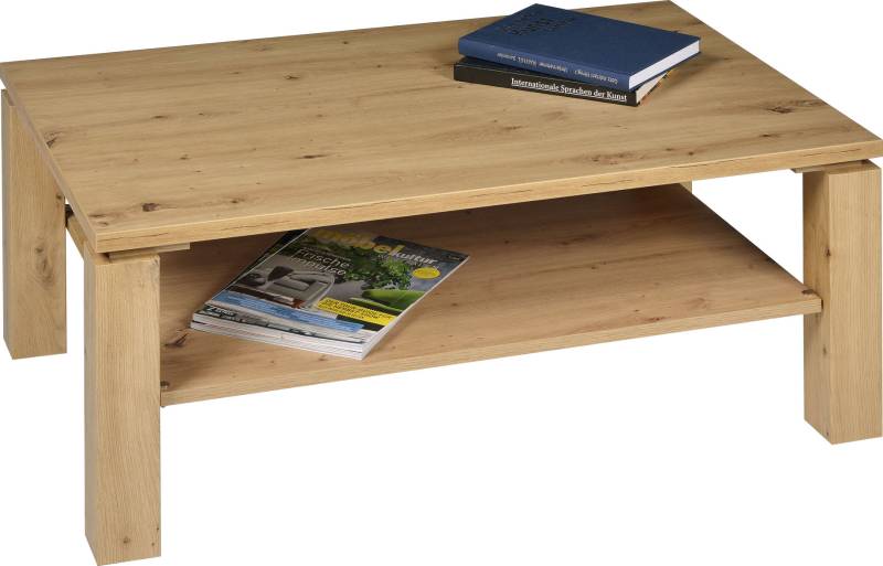 PRO Line Couchtisch, aus Holz, mit Ablageboden, wahlweise mit Holzplatte oder Einlage von PRO Line