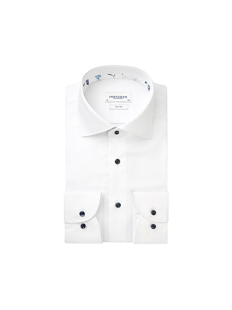 PROFUOMO Hemd Slim Fit weiss | 37 von PROFUOMO