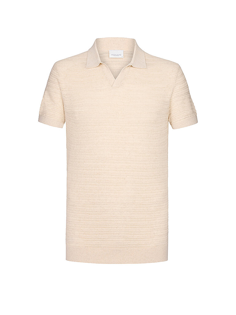 PROFUOMO Poloshirt  creme | L von PROFUOMO