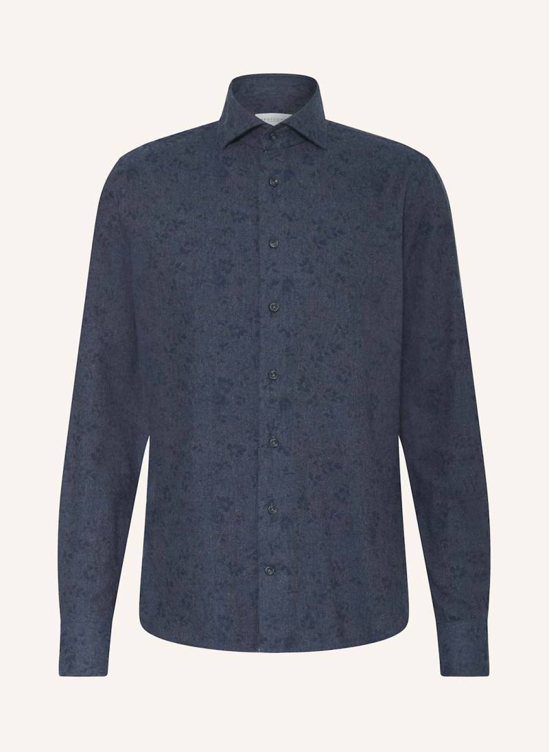 Profuomo Flanellhemd Slim Fit blau von PROFUOMO