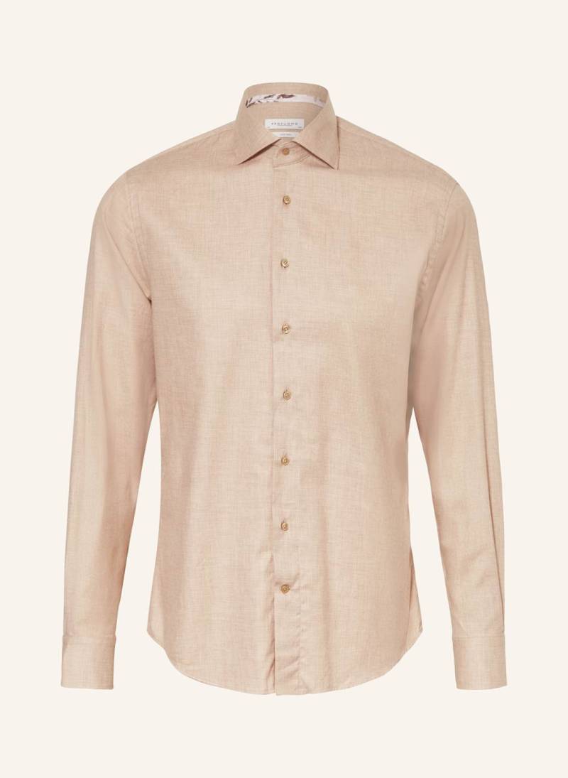 Profuomo Hemd Slim Fit beige von PROFUOMO
