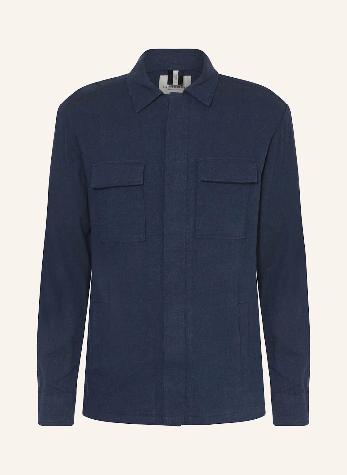 Profuomo Overshirt Mit Leinen blau Profuomo Overshirt Mit Leinen blau von PROFUOMO